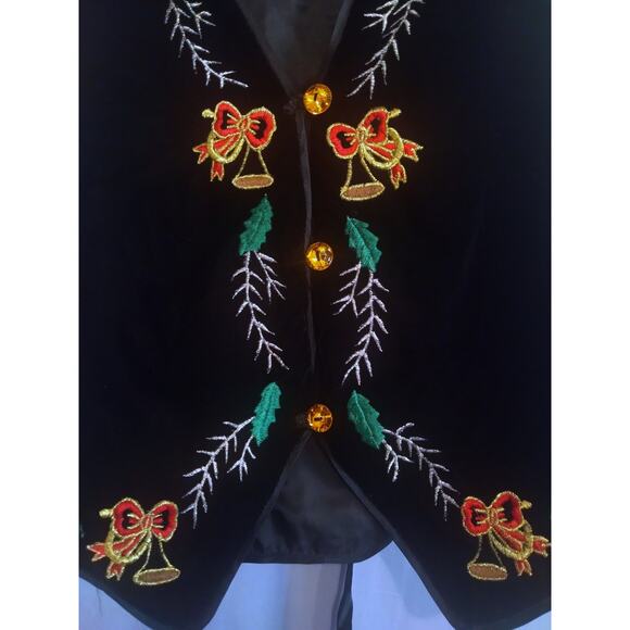 Black Christmas Vest - Picture 2 of 4